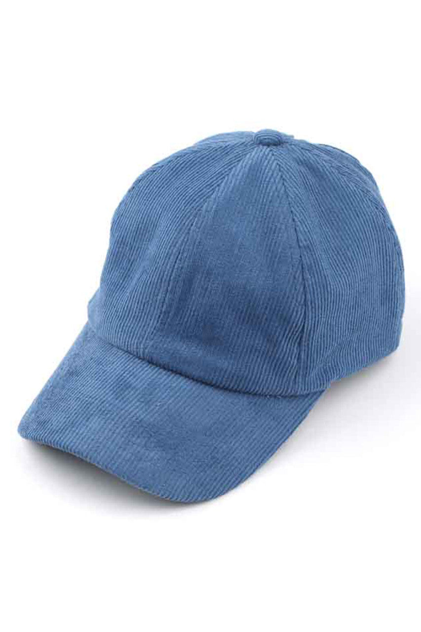 Corduroy Criss-cross Pony Cap