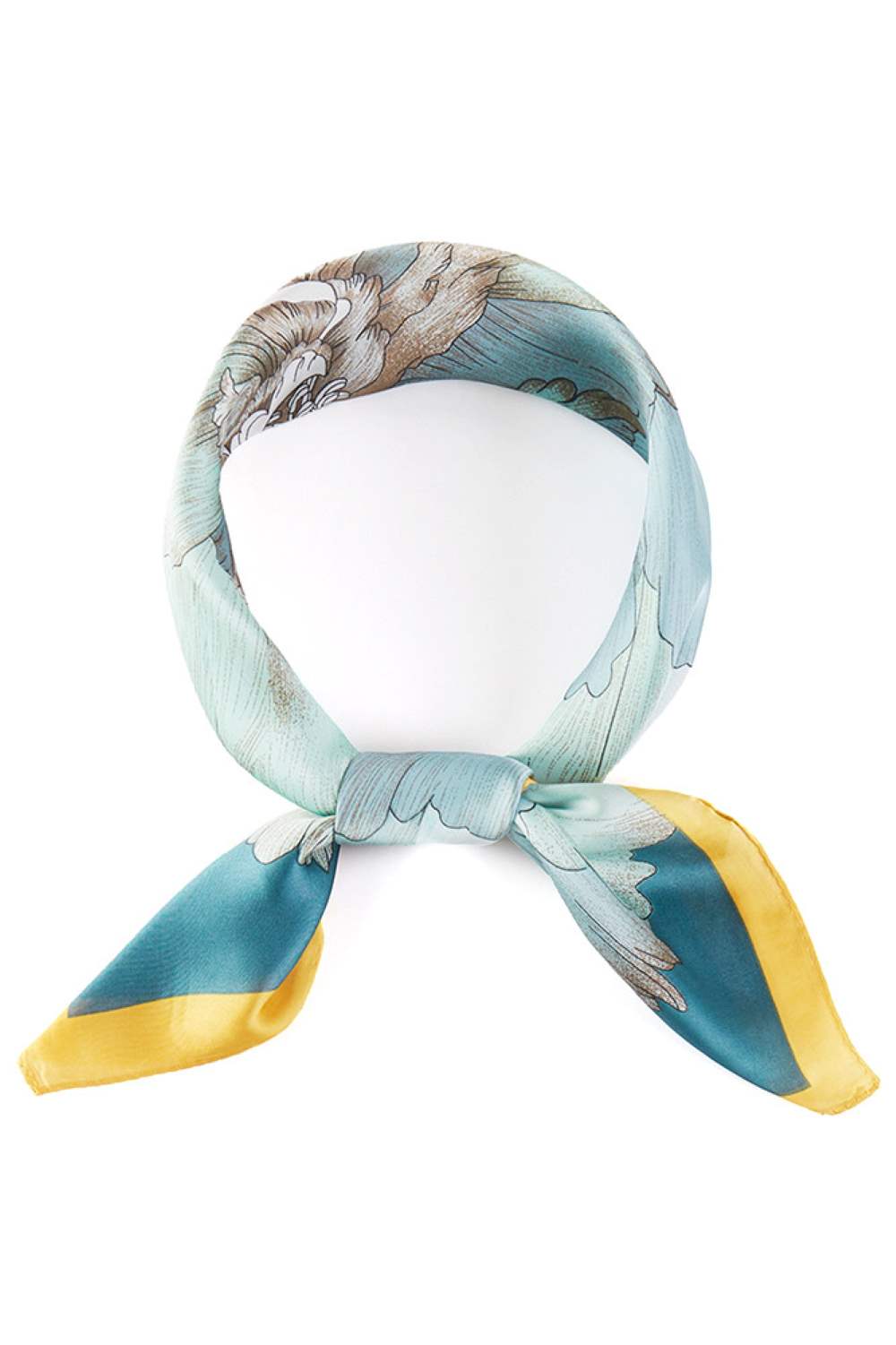 Flower Pattern Print Bandana Scarf