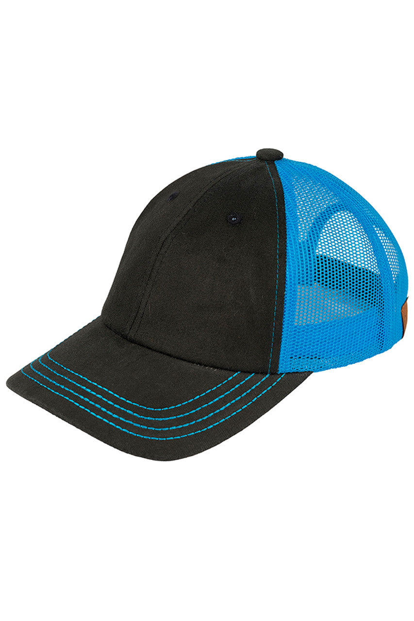 C.C Black with Color Mesh Baseball Cap