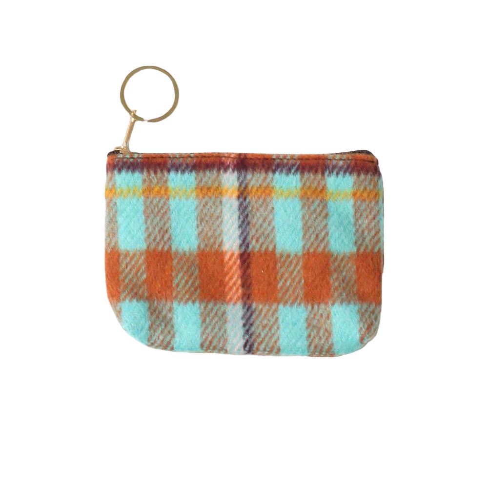 Plaid Check Coin Card Purse