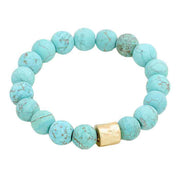 Semi precious stone beaded stretch bracelet