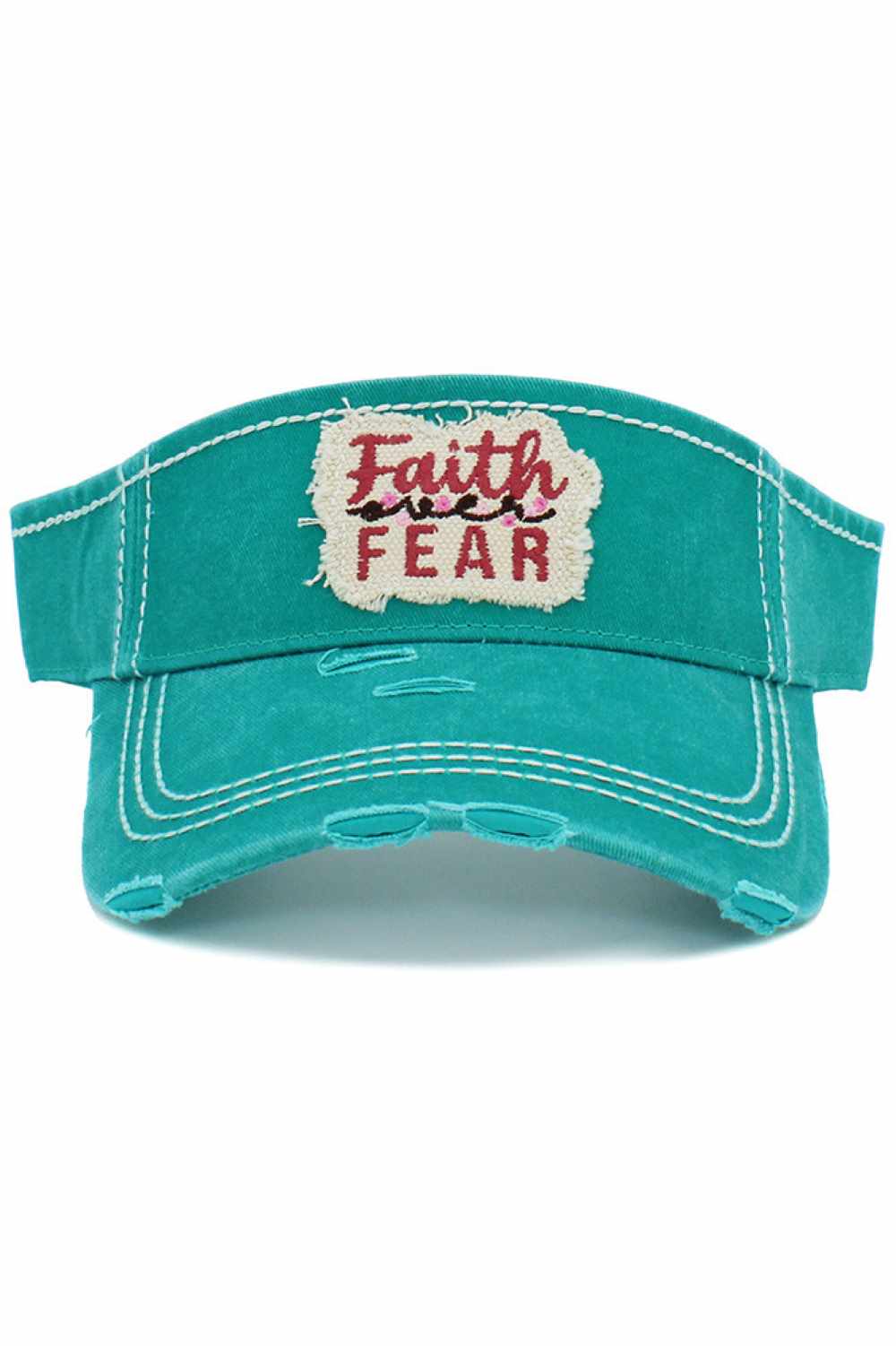 FAITH OVER FEAR VINTAGE VISOR CAP