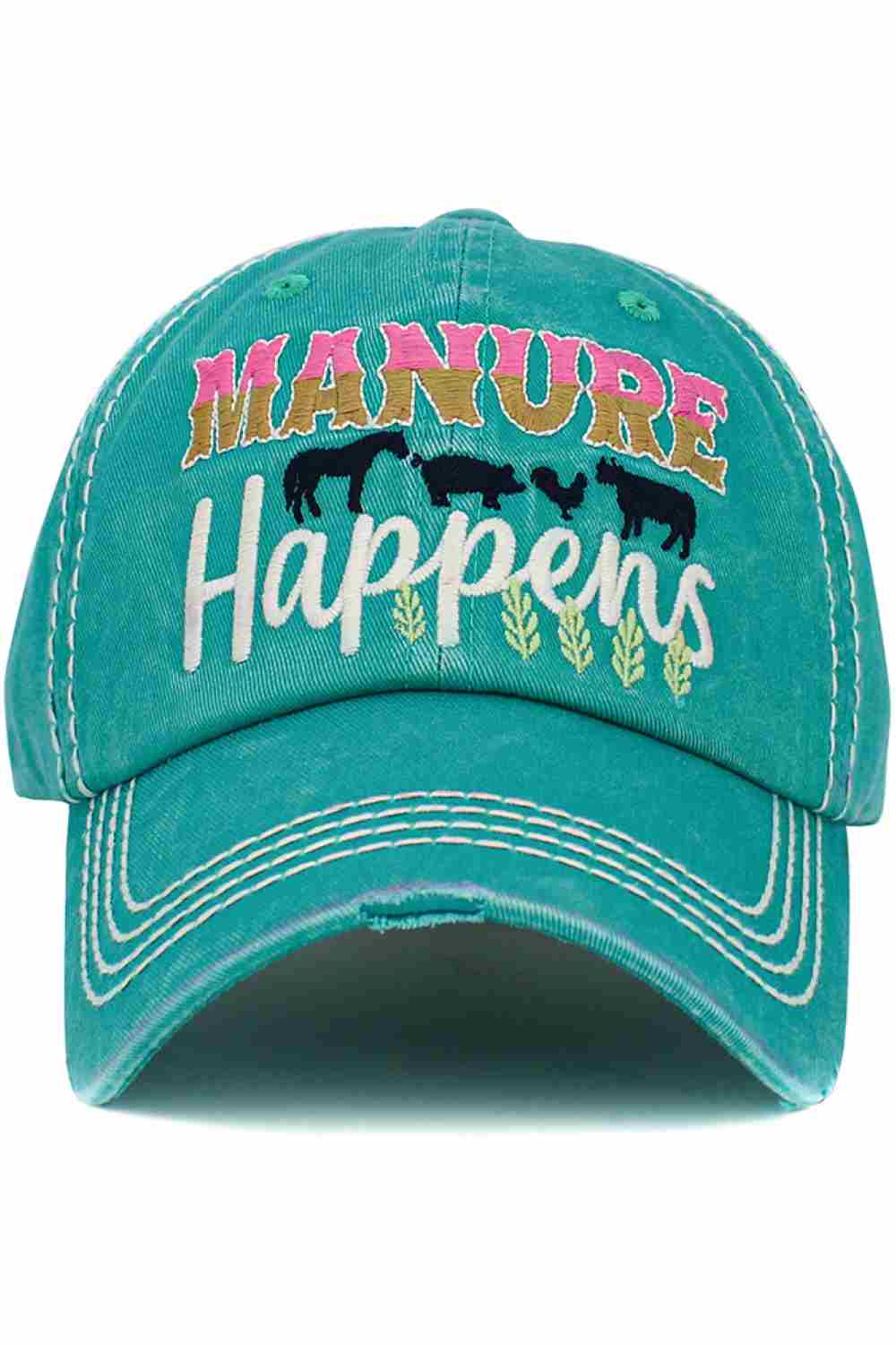 MANURE HAPPENS Vintage Baseball Cap