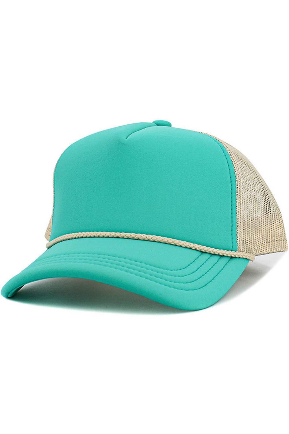 Two Tone Foam Rope String Trim Trucker Hat