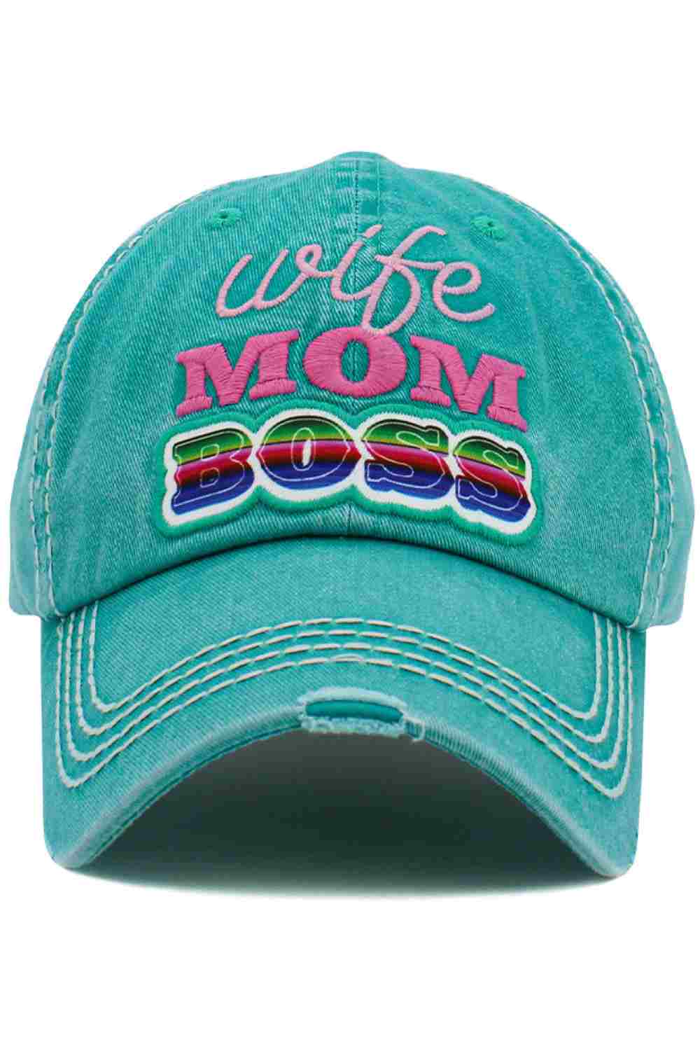 WIFE MOM BOSS Vintage Ball Cap