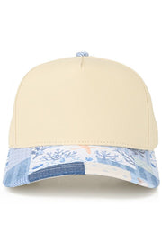 C.C Nautical Theme Print on Brim Two Tone Trucker Hat