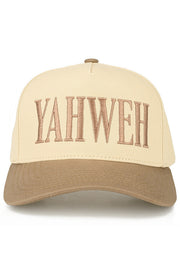 C.C YAHWEH Letter Embroidered on Brim Two Tone Trucker Hat