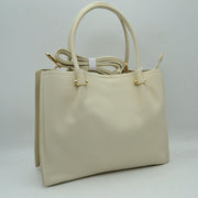 Premium Structured Satchel Bag with Detachable Shoulder Strap and Gold-Tone Hardware