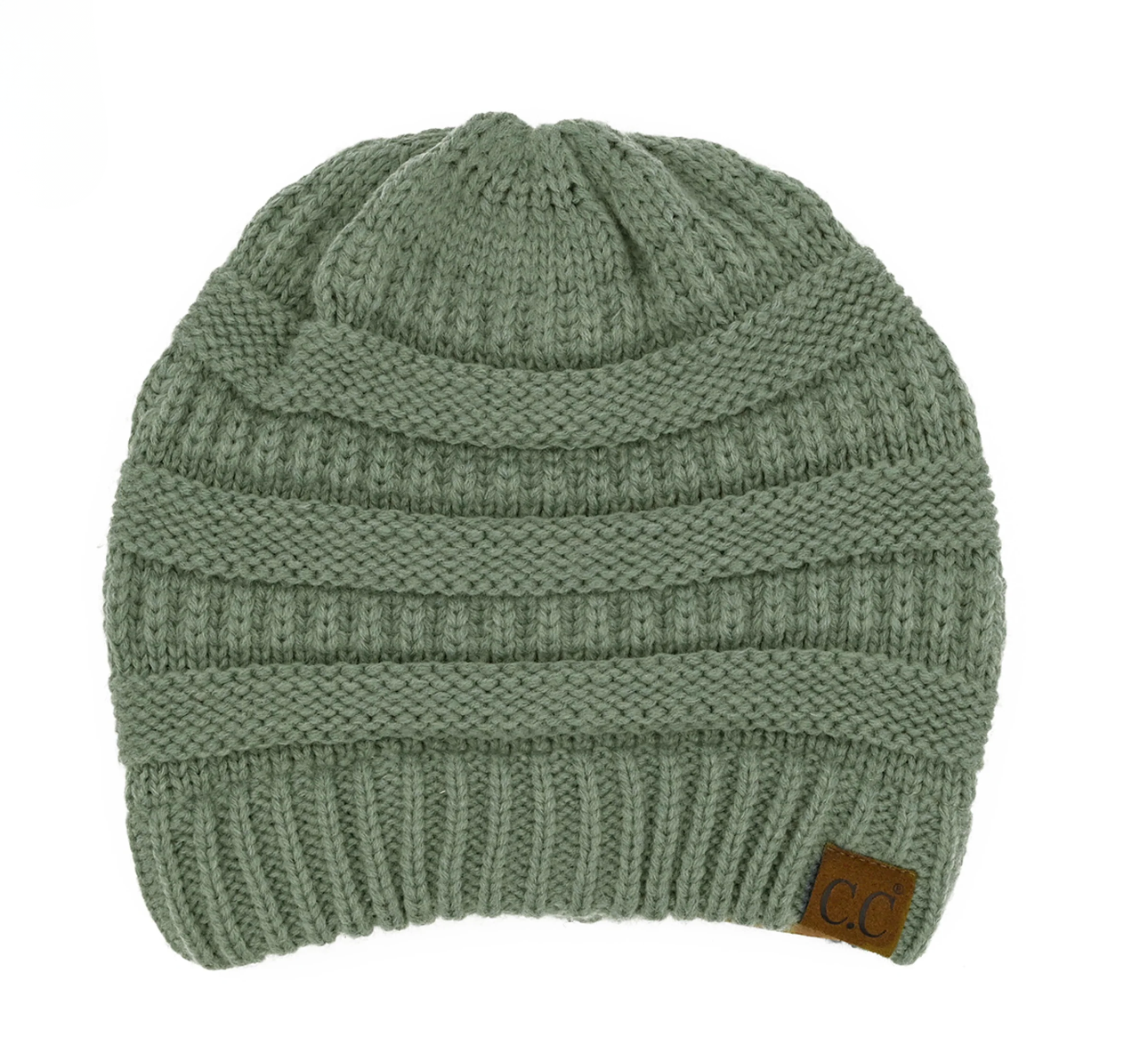 C.C Women's Ribbed Knit Solid Color Beanie
