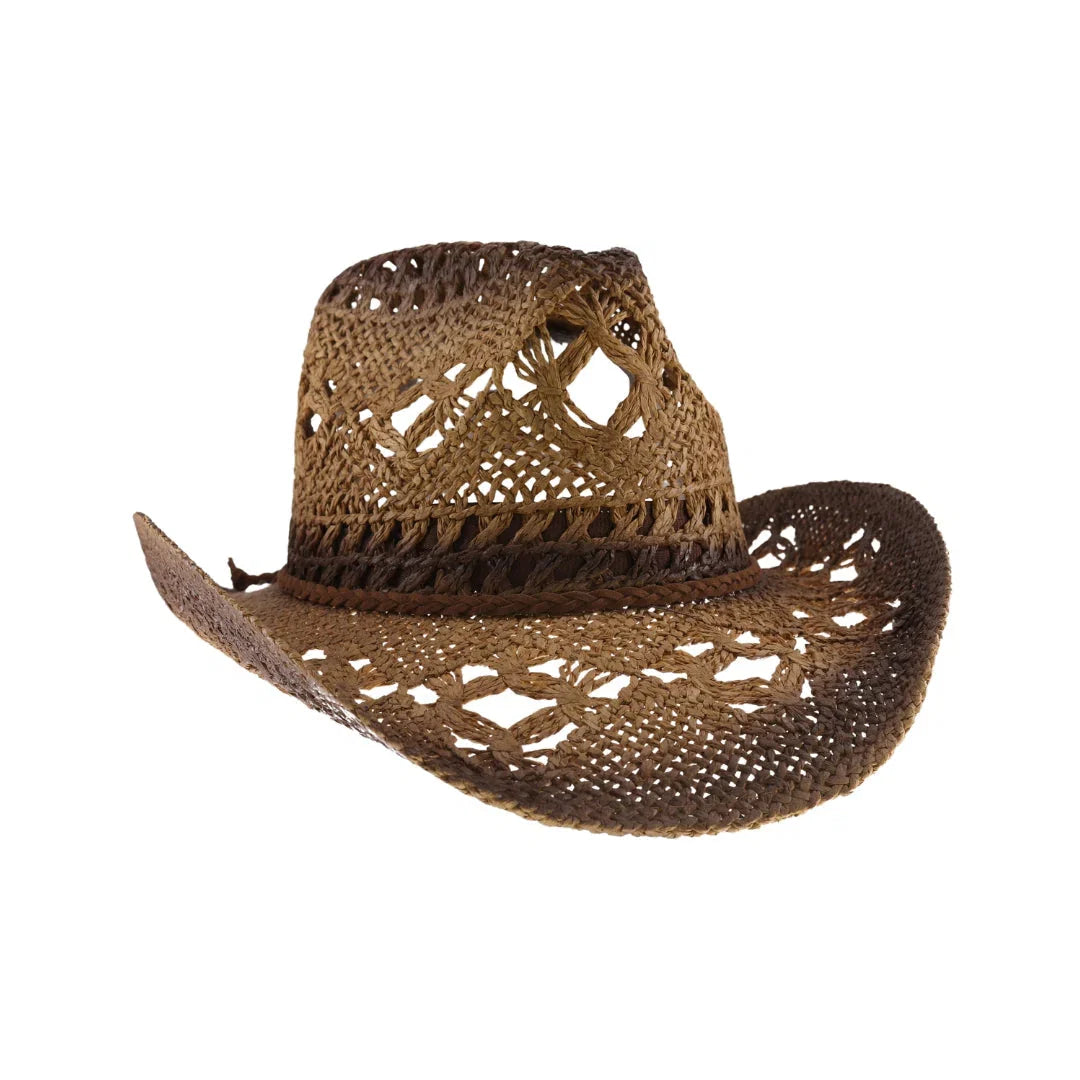 C.C Ombre Open Weave Cowboy Hat