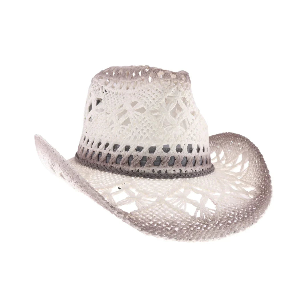 C.C Ombre Open Weave Cowboy Hat