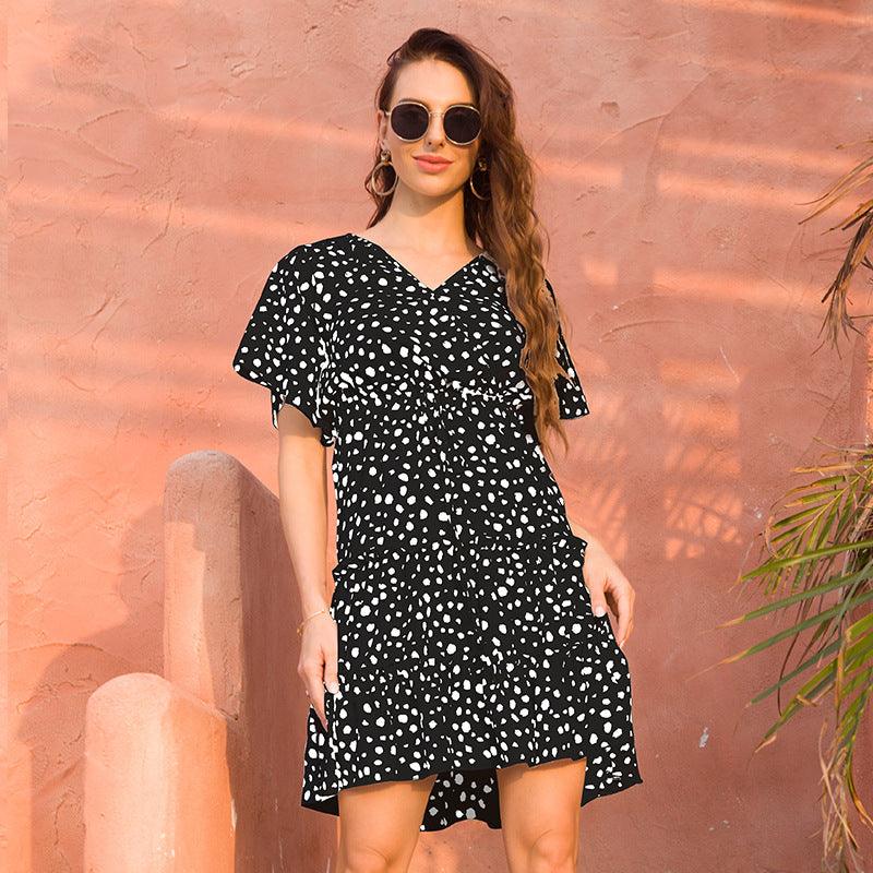 Women’s clothing short sleeve fashion casual dress - Closther