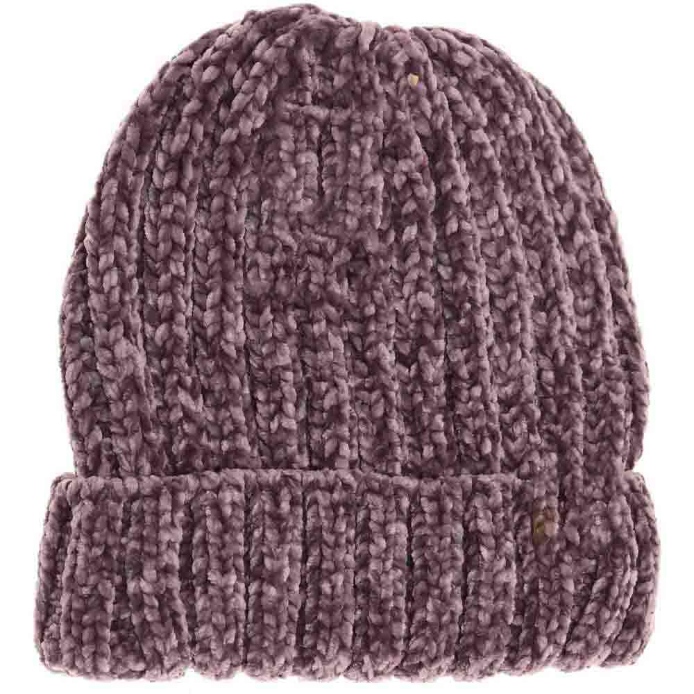 Solid Ribbed Chenille C.C Beanie