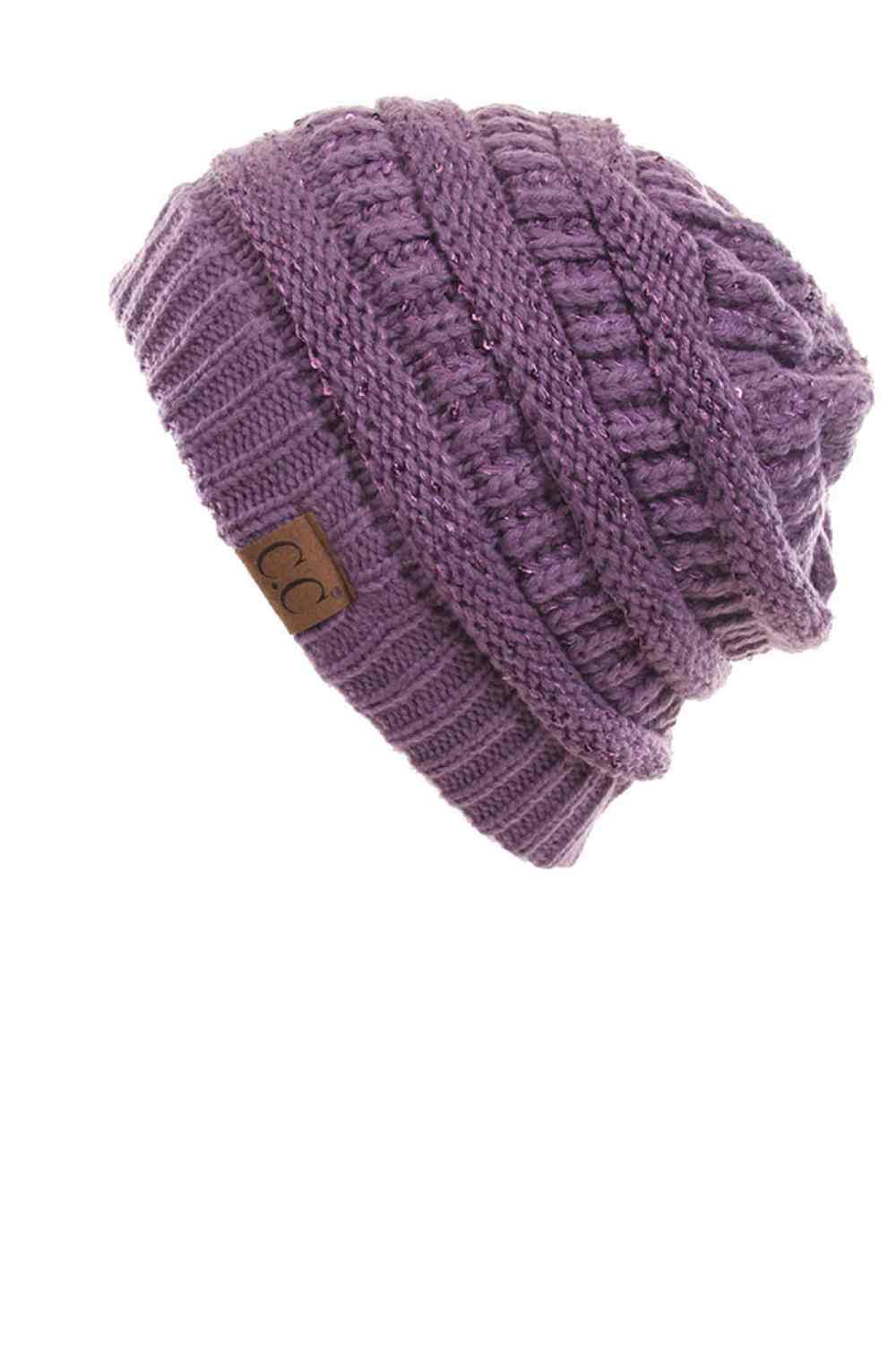 C.C Sequin Ponytail Messy Bun Beanie