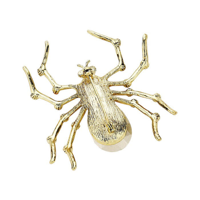 Crystal Spider Pin Brooch