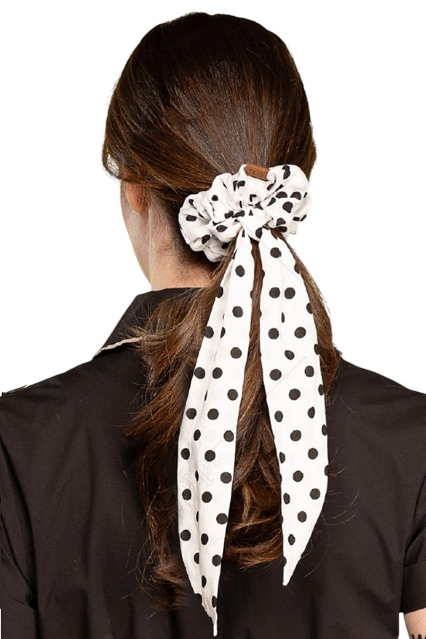 C.C POLKA DOT SASH SCRUNCHIES
