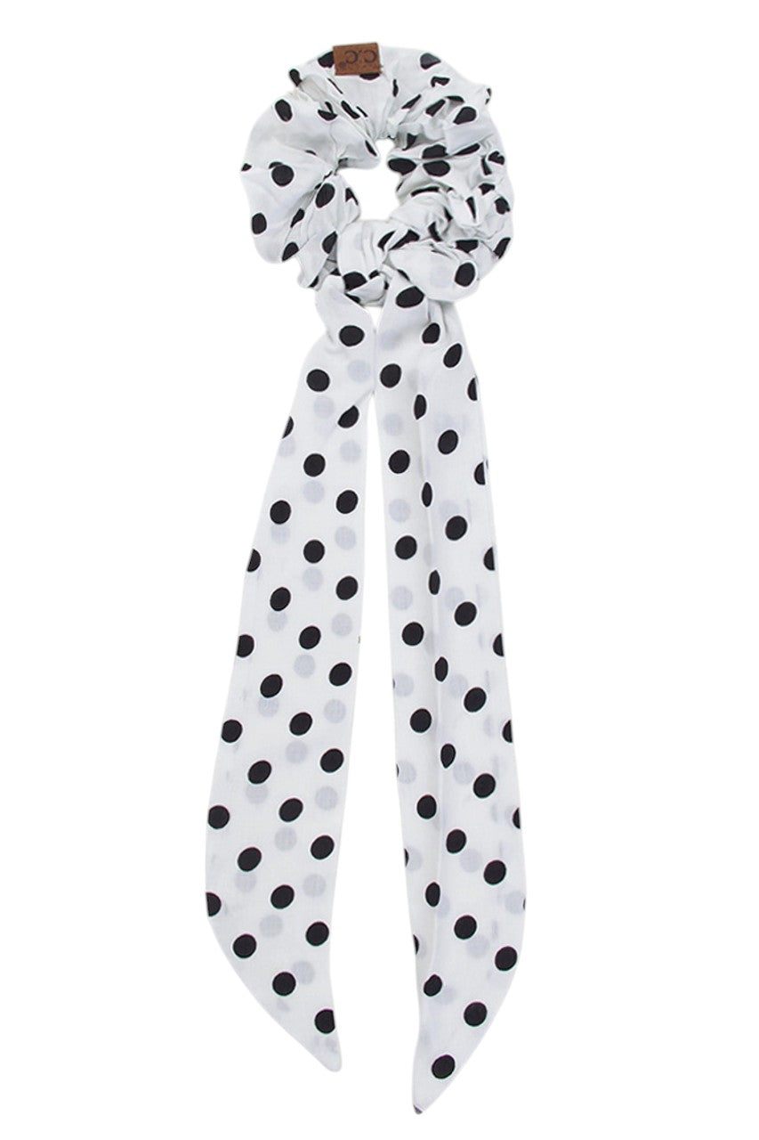 C.C POLKA DOT SASH SCRUNCHIES