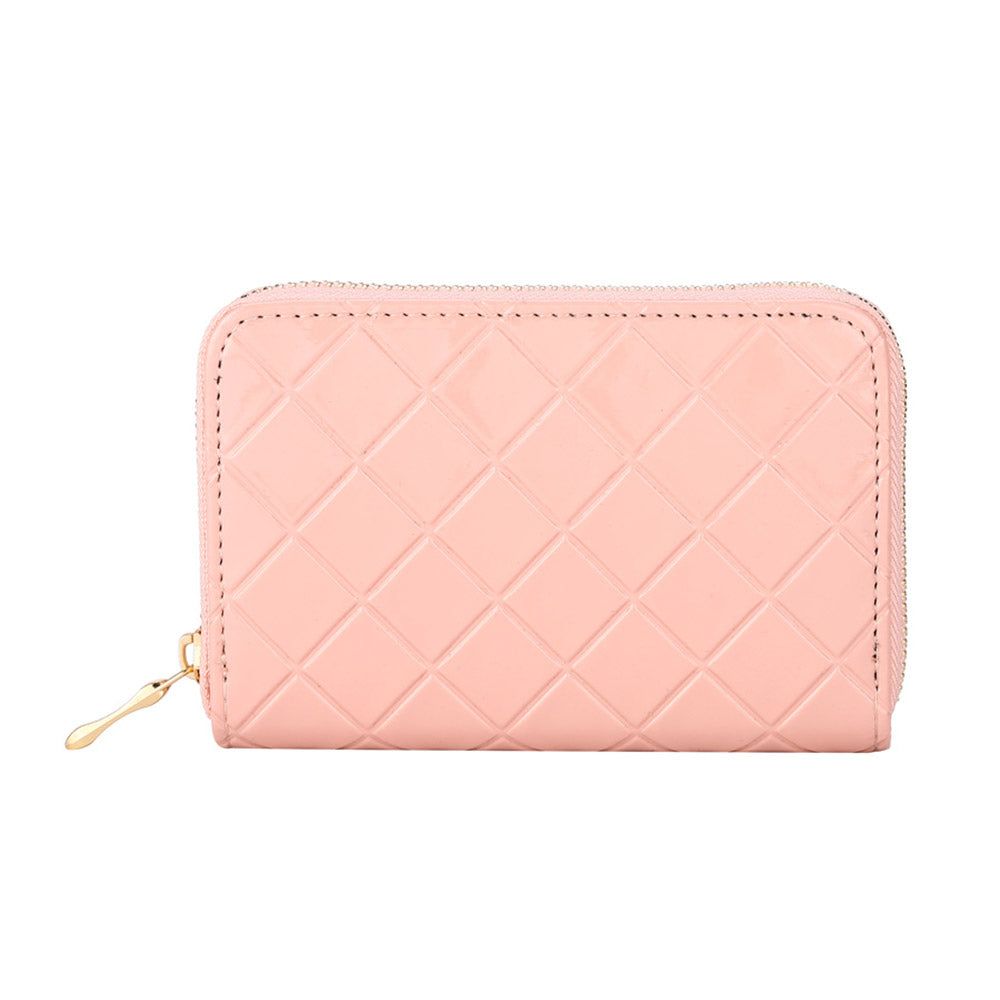 Diamond Patterned Solid Wallet
