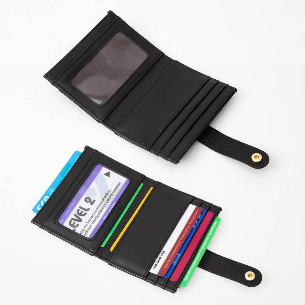 Faux Leather Classic Woven Card Holder Wallet