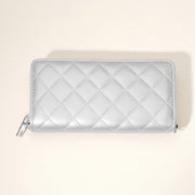 Quilted Faux Leather Long Wallet