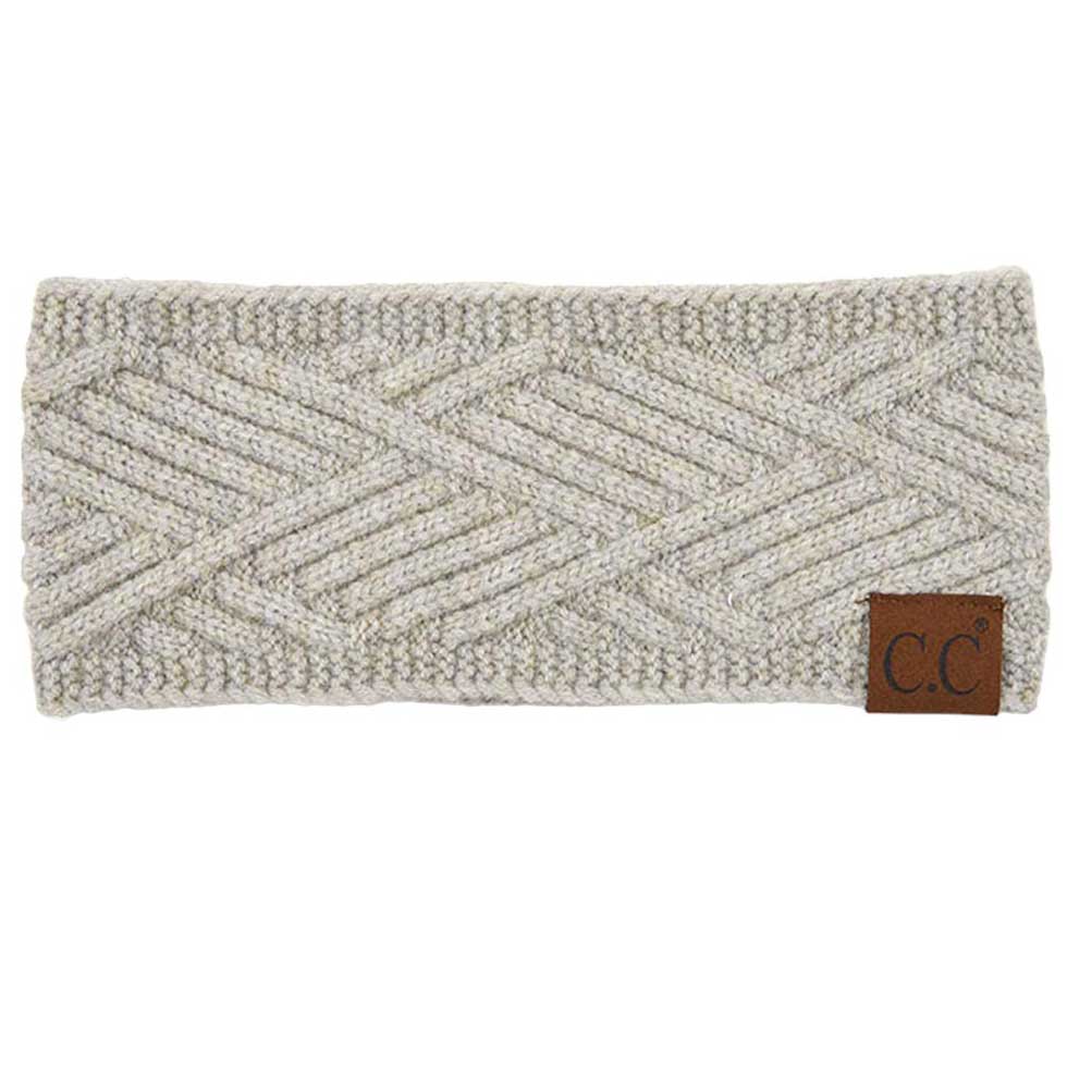 C.C Diagonal Stripes Criss Cross Pattern Earmuff Headband