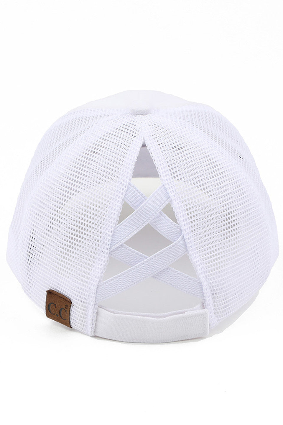 C.C BE YOURSELF Patch Criss-cross Pony Cap