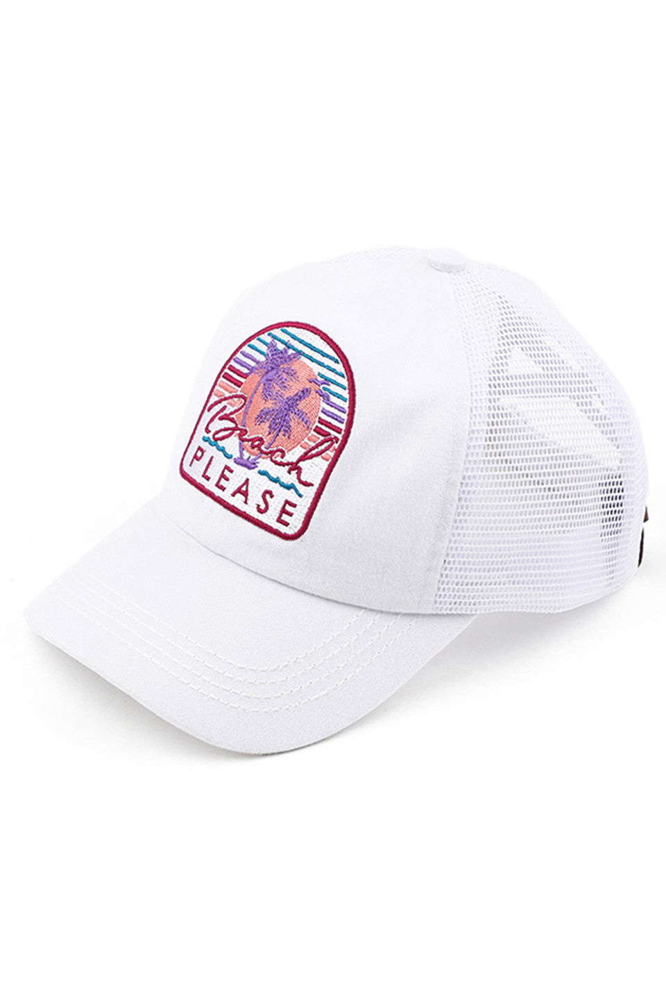 C.C BEACH PLEASE CRISS CROSS PONY CAP