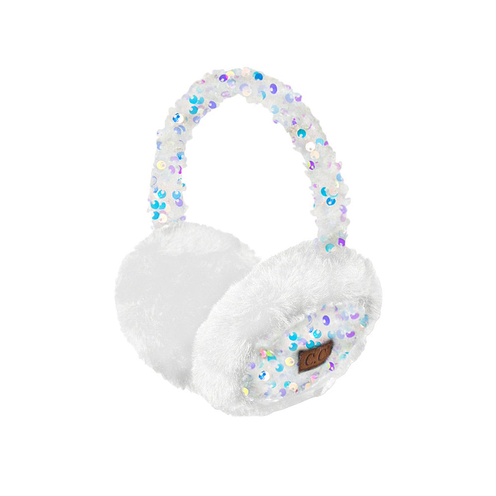 C.C Faux Fur Sequin Earmuff