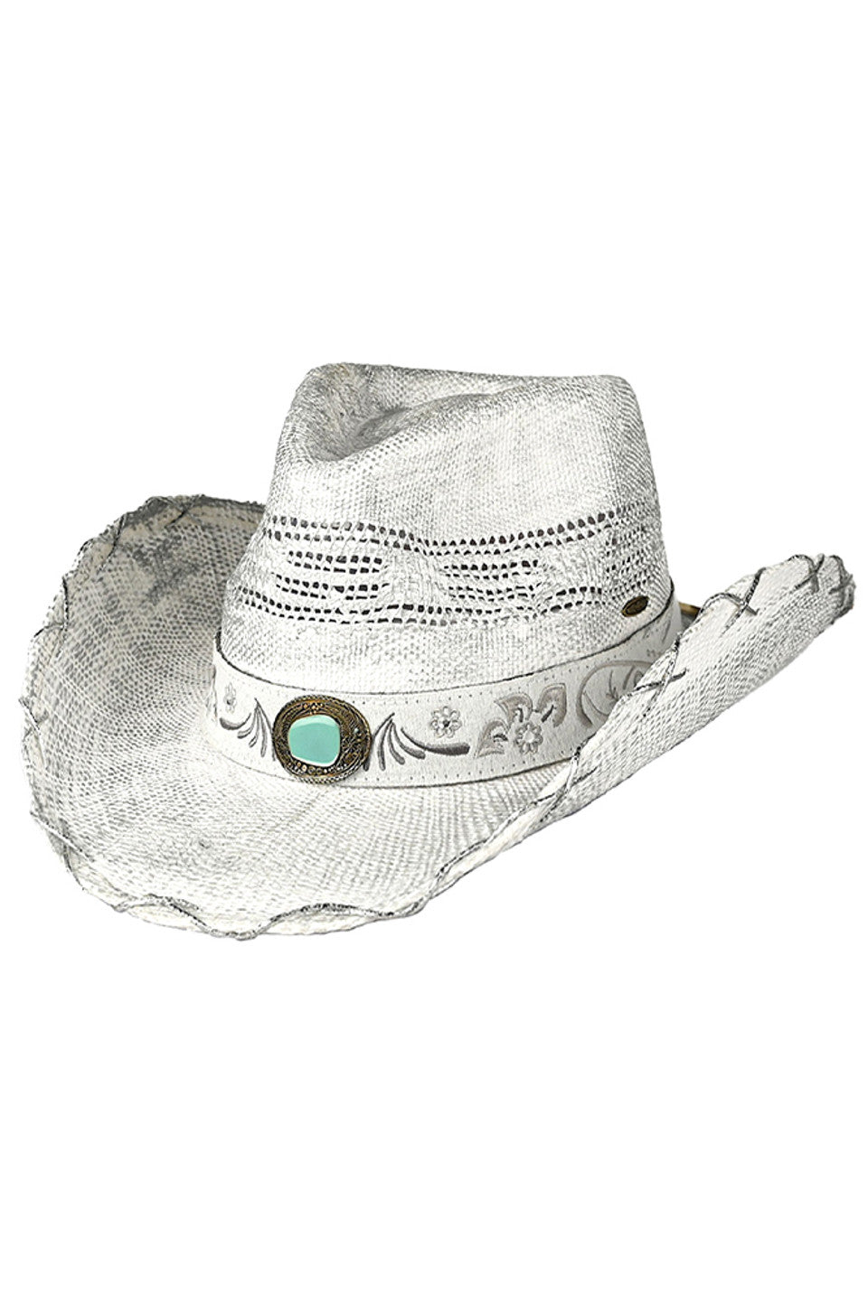 C.C Metallic X Stitches Ventead Cowboy Hat
