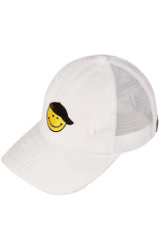 C.C SMILE CRISS-CROSS PONY CAP