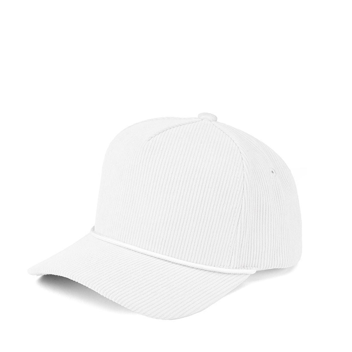 C.C Solid Corduroy Snapback Trucker Cap with Rope
