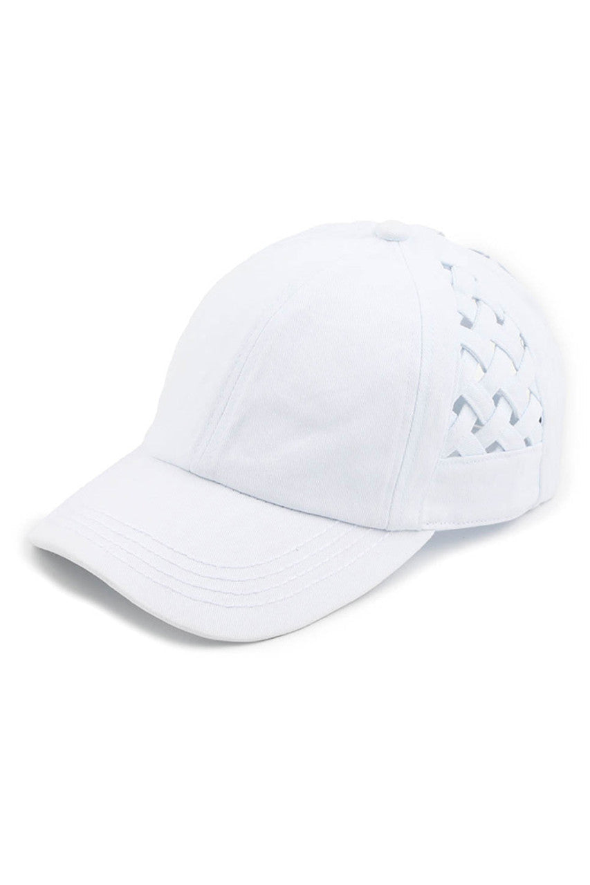 C.C WEAVON BASKET CRISS-CROSS PONYCAP