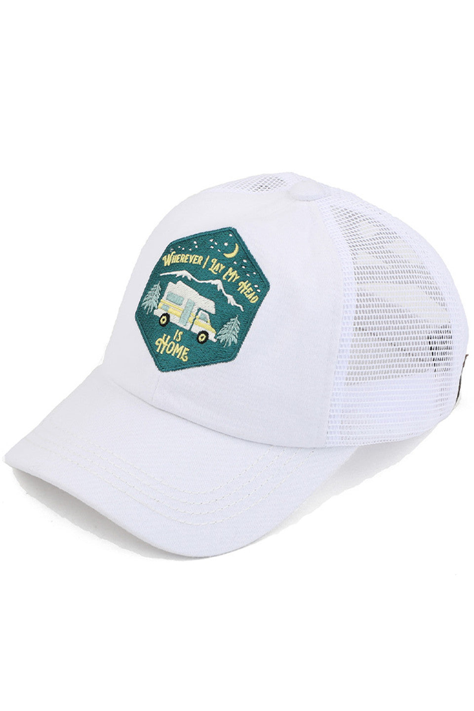 C.C WHEREVER I LAY MY HEAD IS HOME Patch Pony Cap