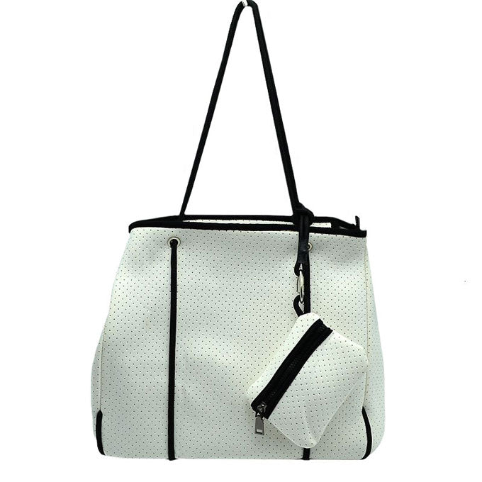 Large Tote Bag Women Work Bag Purse Neoprene Zip