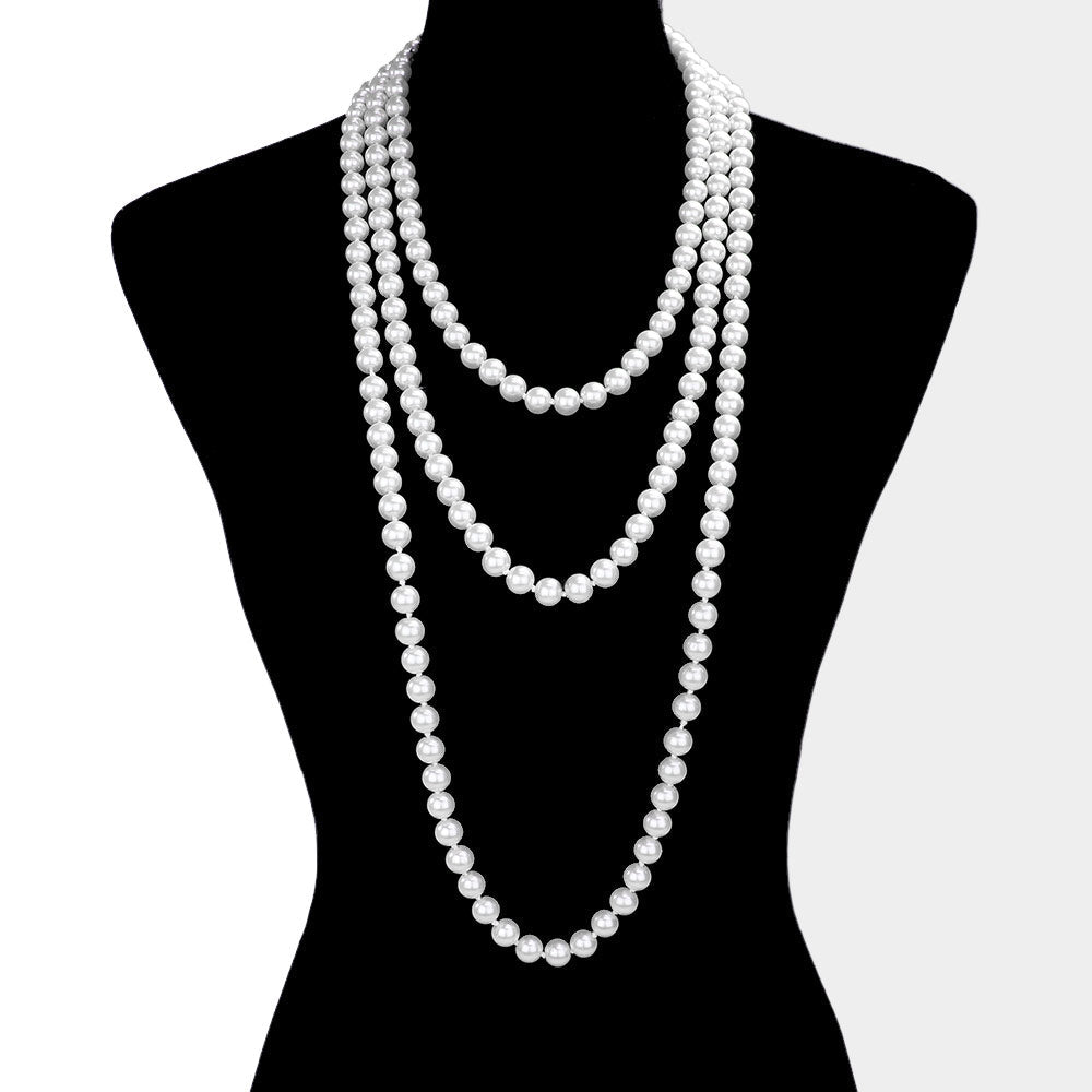 Women's Pearl Long Necklace