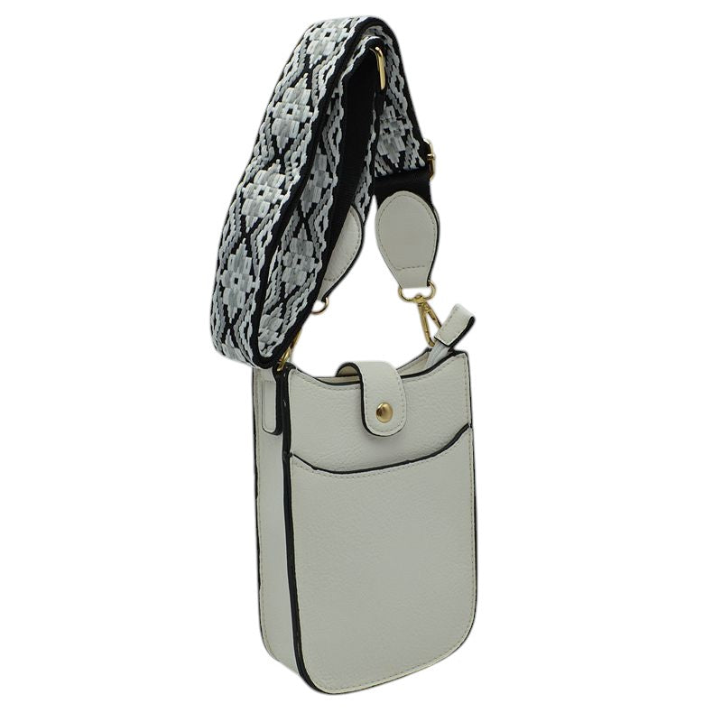 Vegan Leather Crossbody Bag with Adjustable Guitar Straps