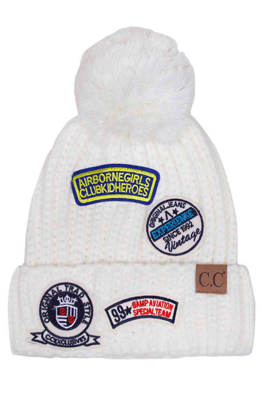 C.C Fashion Pom Beanie With Patch