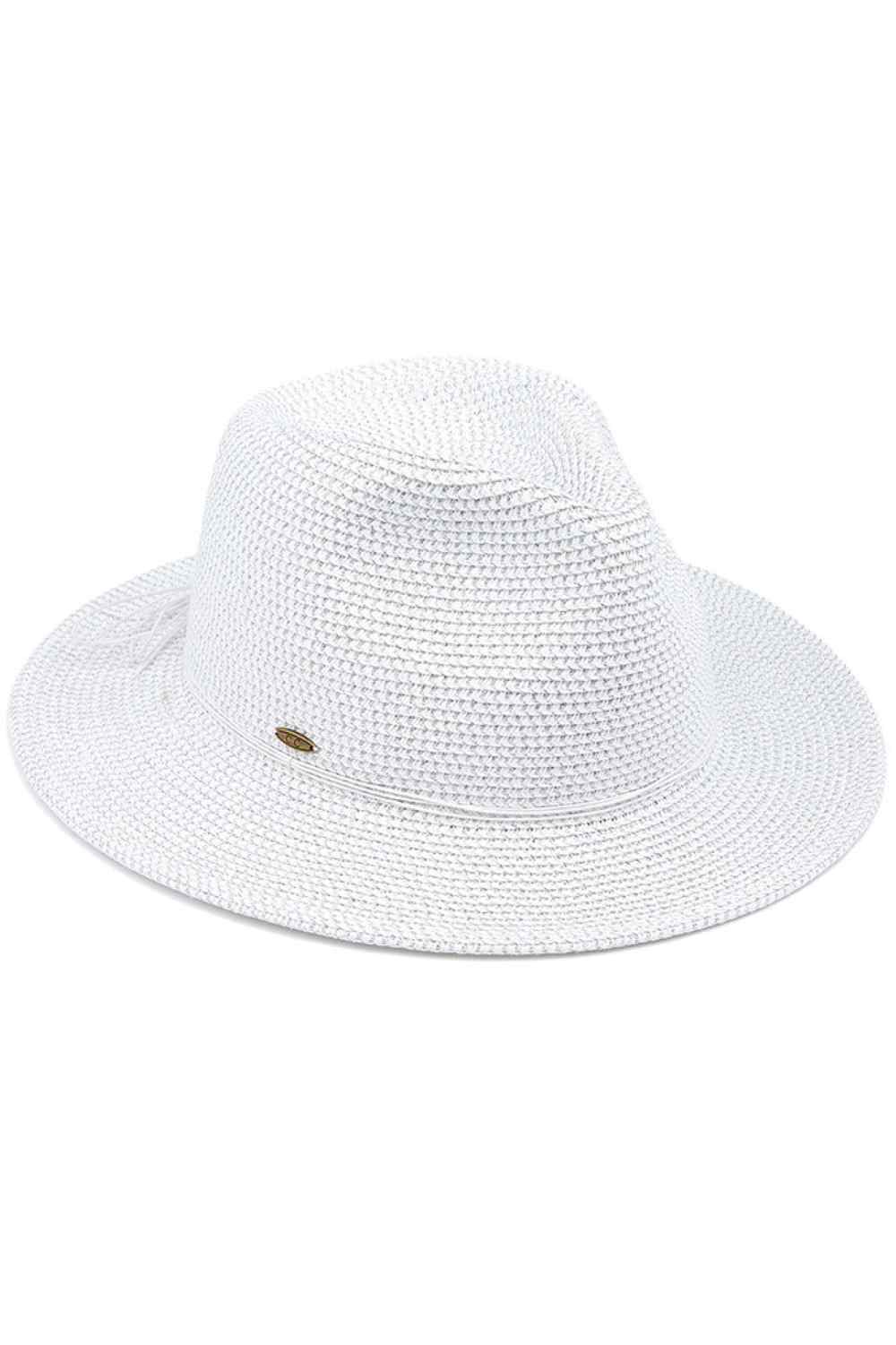 C.C Lurex Straw Panama Sun Hat