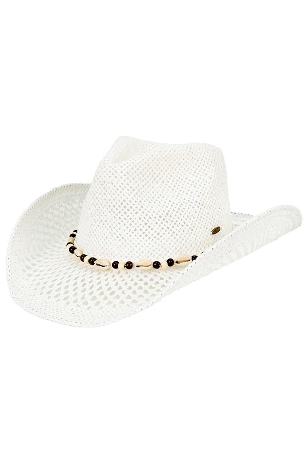 C.C Seashell and Bead Band Pattern Paper Cowboy Hat