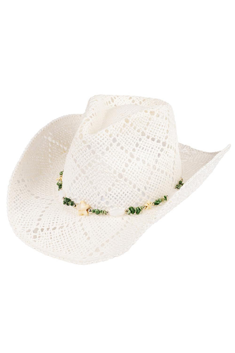 C.C Starfish and Bead Band Pattern Paper Cowboy Hat