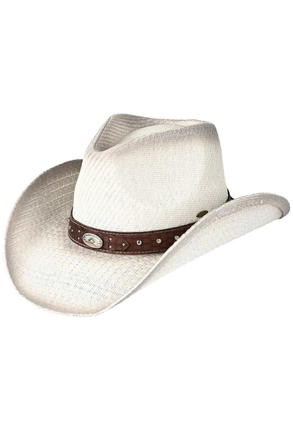 C.C Vegan Leather Trim Band Fancy Texture Cowboy