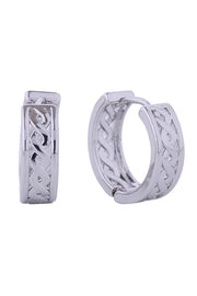 14K Celtic Hoop Huggie Earrings