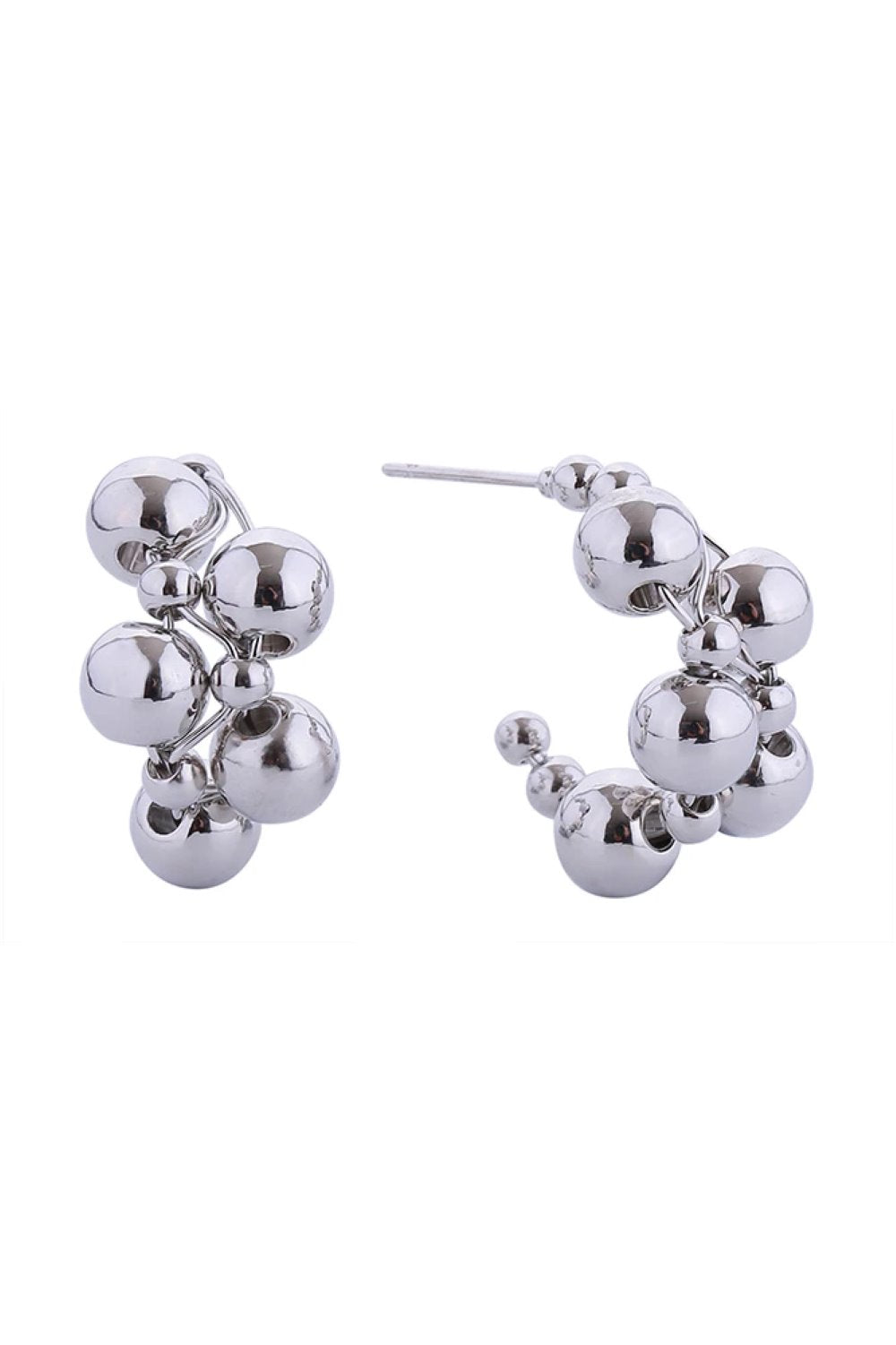 14K Ball Cluster Post Earring