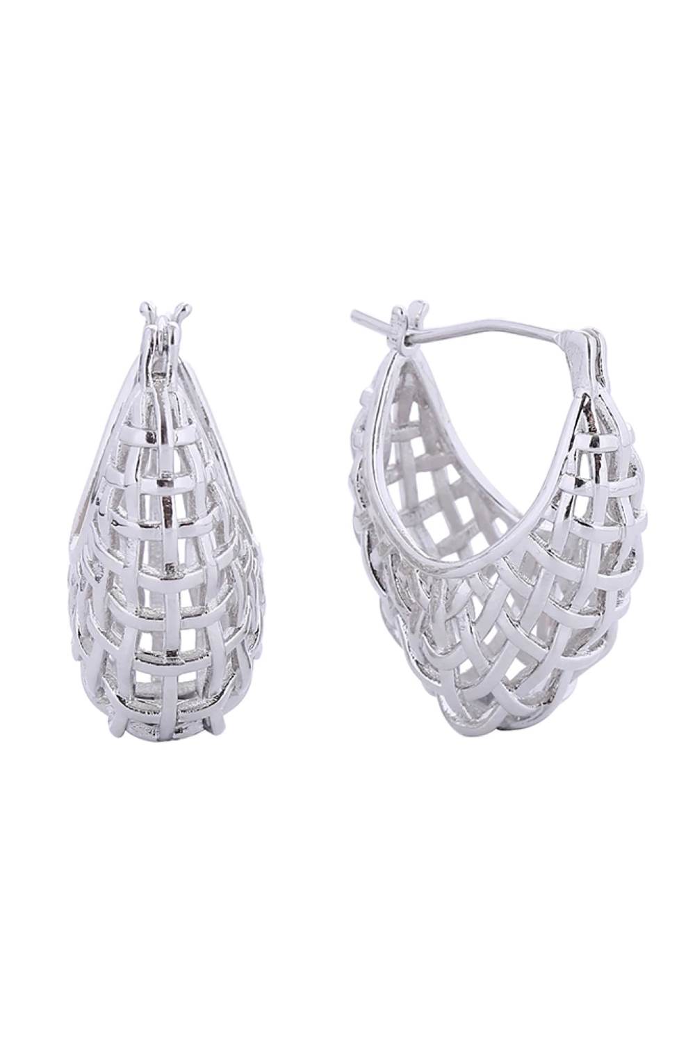 14K Basketweave Pincatch Earrings