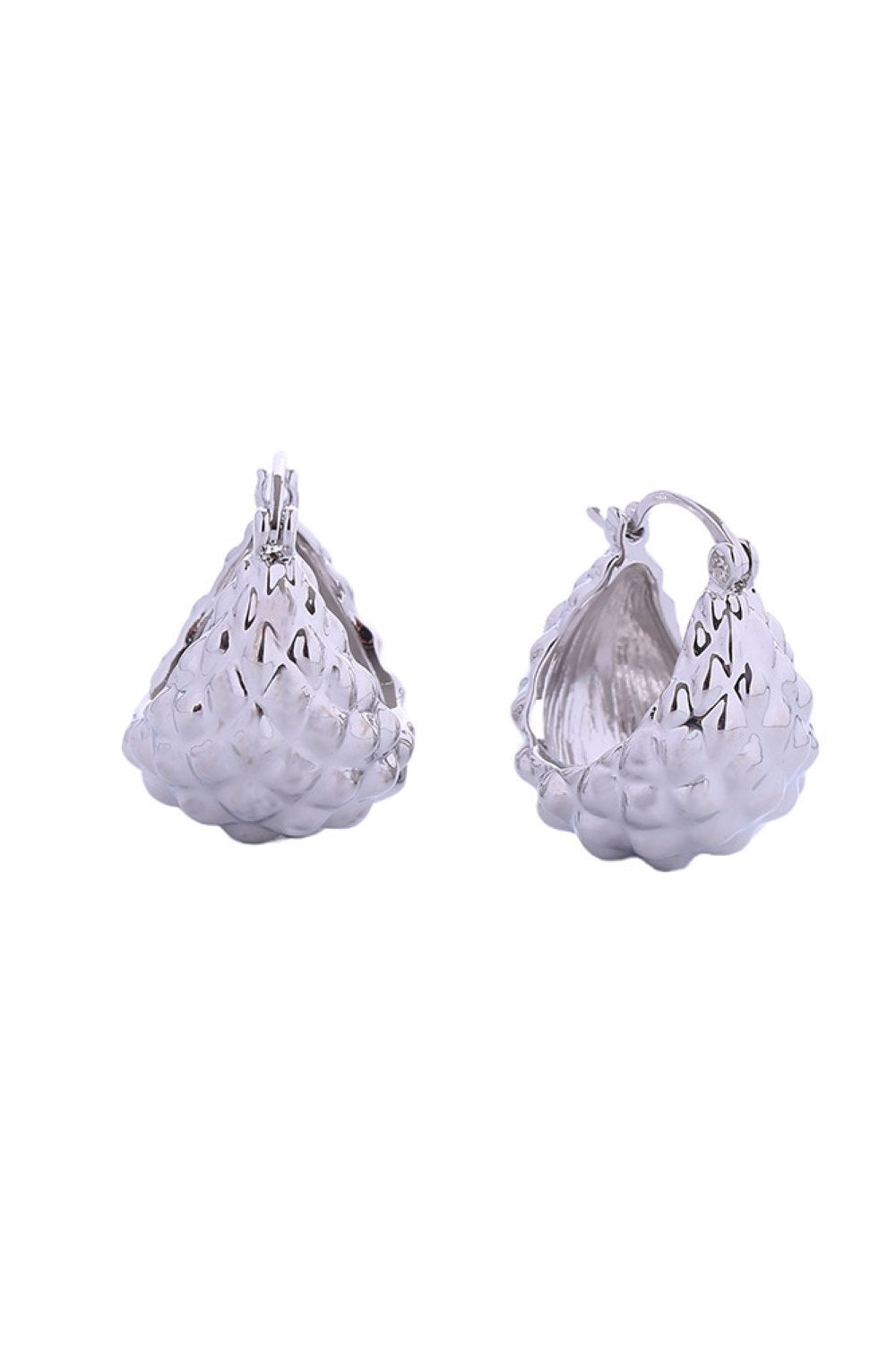 14K Bumpy Rocky Pincatch Earrings