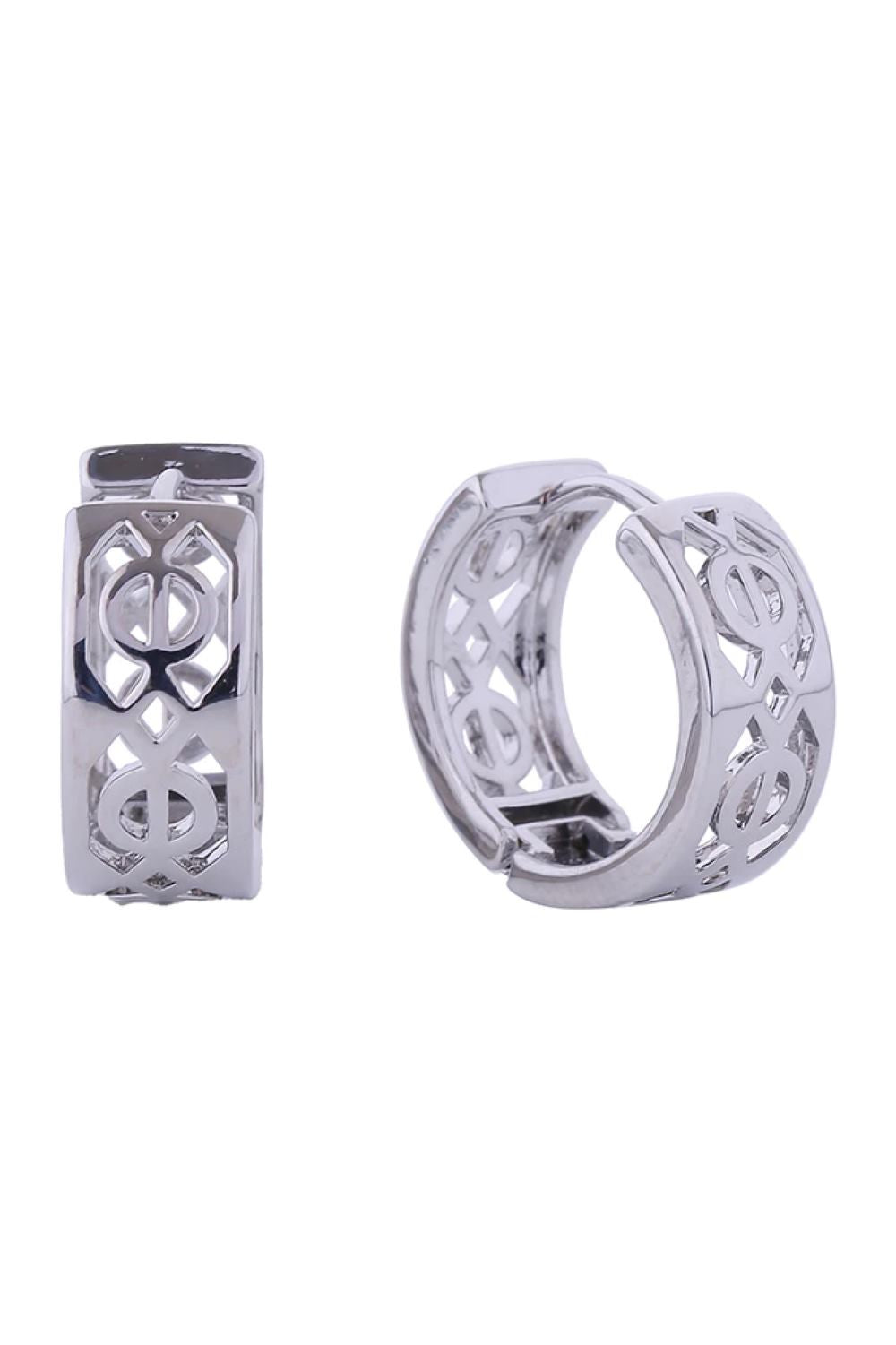 14K Celtic Cutout Huggie Earrings