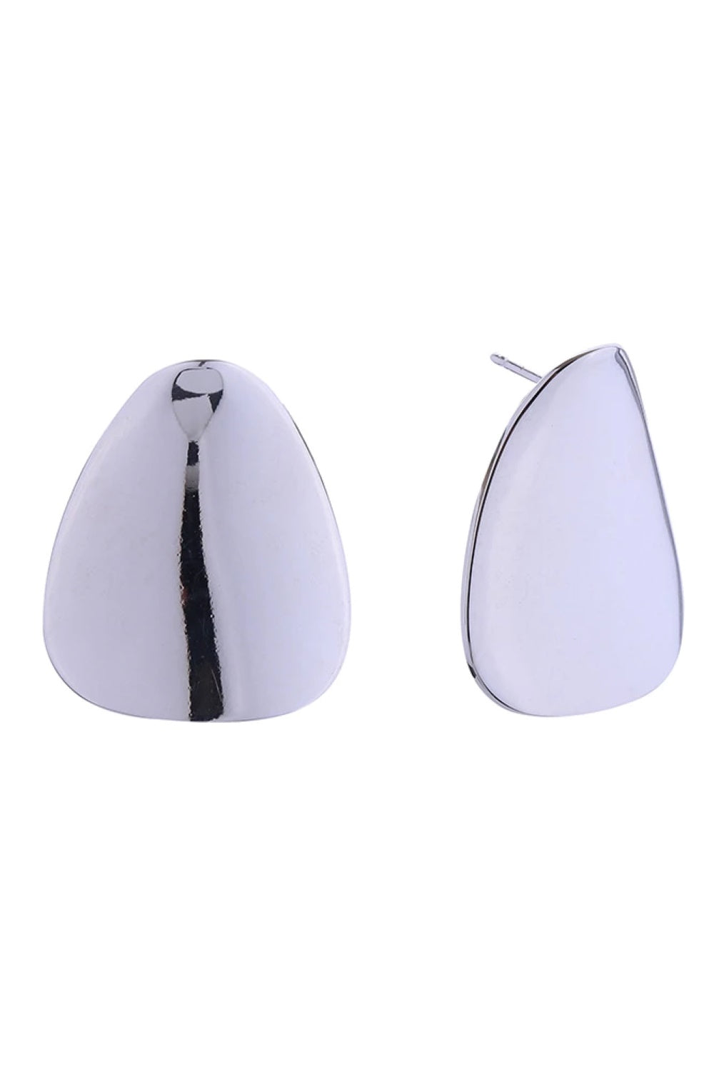 14K Circular Triangle Post Earrings