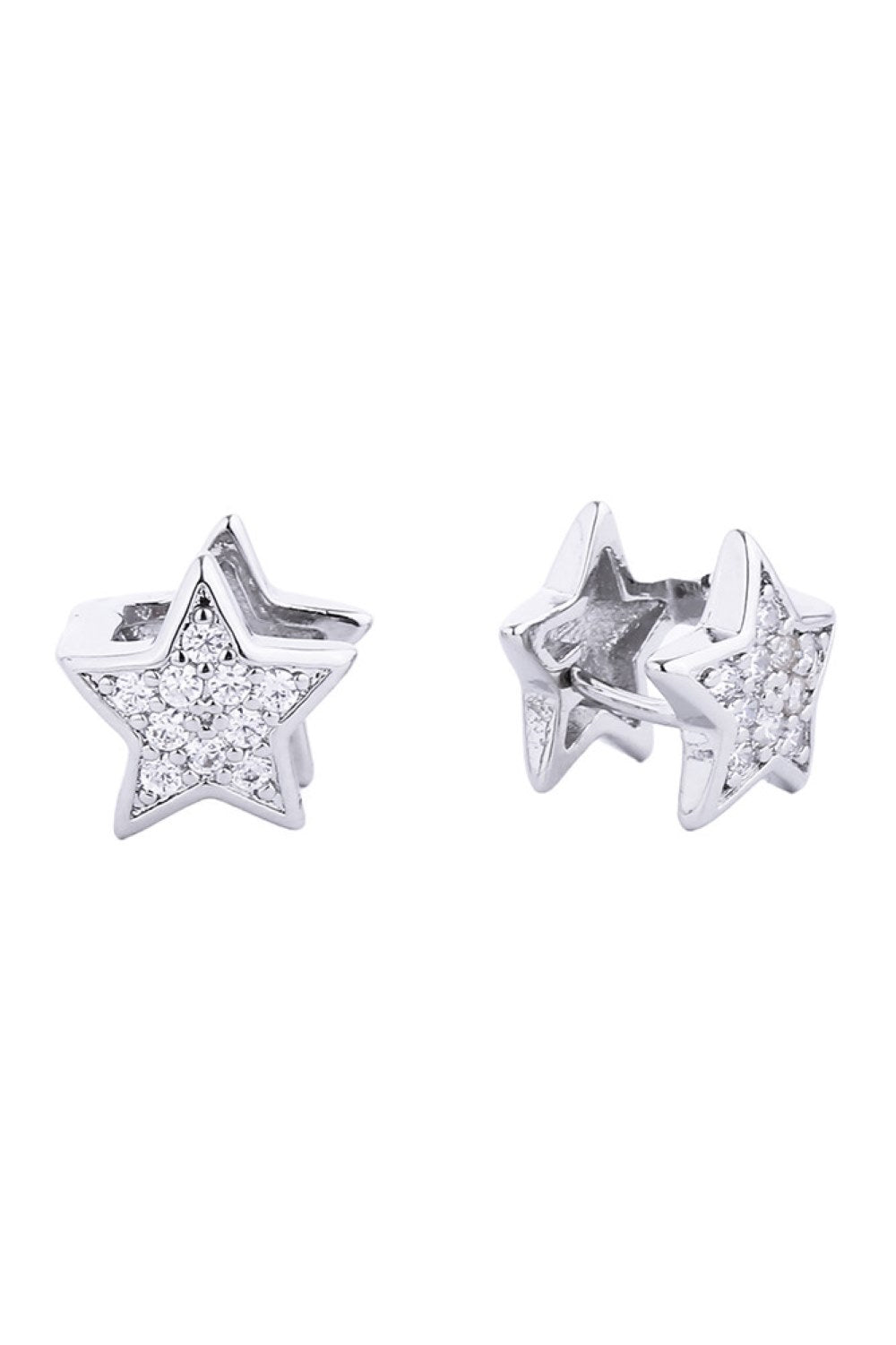 Luxurious 14K Dipped Huggie Earring Cz Paved Earring