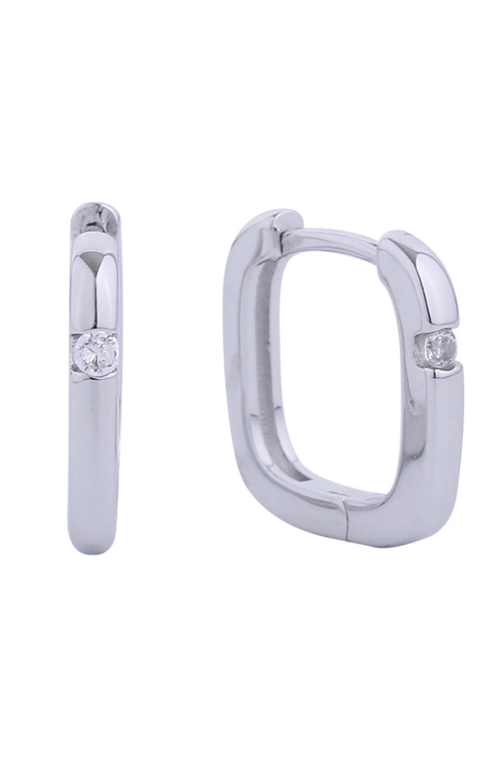 Splendid 14K Dipped Huggie Hoop Cz Paved