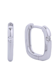 Splendid 14K Dipped Huggie Hoop Cz Paved